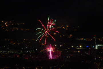 fireworks over the Grenoble city July 14th