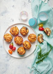 Obraz na płótnie Canvas Olive and feta muffins