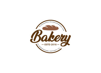 Fresh bread and bakery logo design concept. Croissant bakery logo