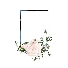Minimal frame of rose flowers