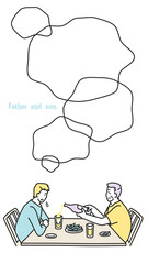 成長した息子の相談をうける父親