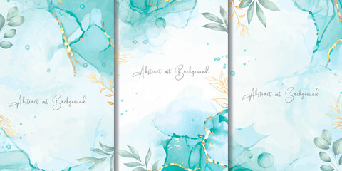 Hand Painted Watercolor Floral Background Collection