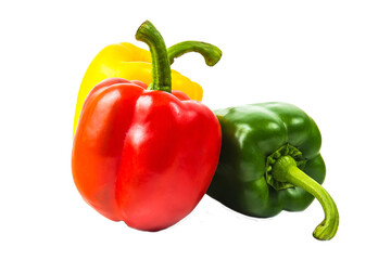 Bell pepper isolated on white background Clipping path