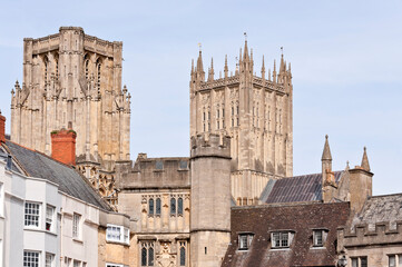 Fototapeta na wymiar Wells Cathedral, City of Wells, Somerset, England