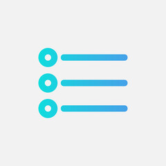 Obraz premium Bullet list icon in gradient style about text editor, use for website mobile app presentation