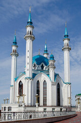 Fototapeta na wymiar The Mosque Kul-Sharif situated in Kazan Kremlin Tatarstan Republic Russia