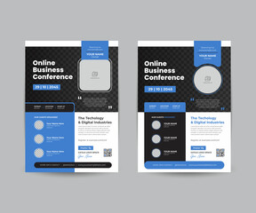 Business Conference Flyer Layout Creative Corporate Business Conference Flyer set Brochure Template Design, abstract business flyer, vector template design. Brochure design, cover, annual report, post