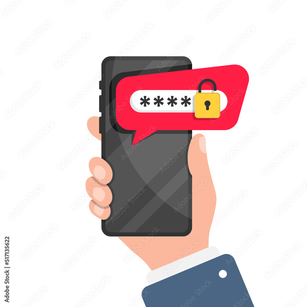 Poster password protection icon in flat style. authentication vector illustration on isolated background. l