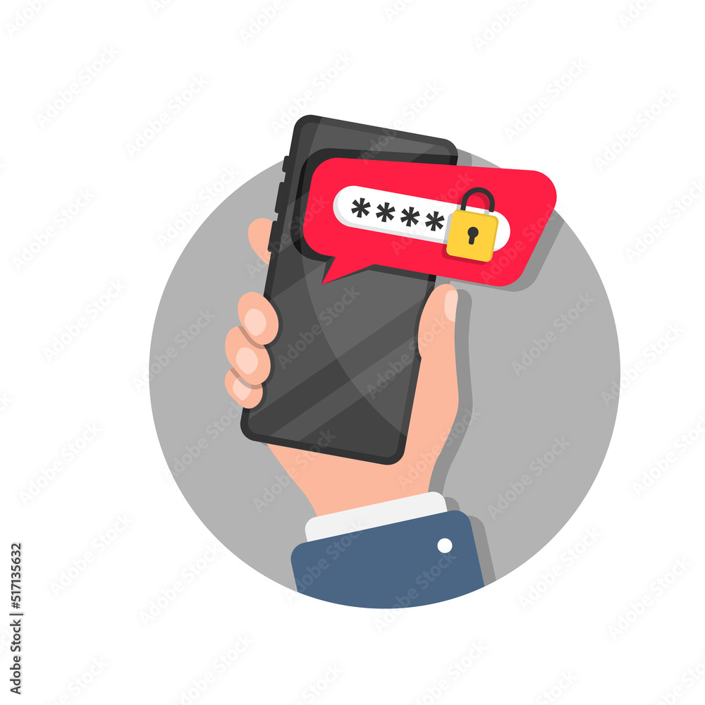 Poster password protection icon in flat style. authentication vector illustration on isolated background. l