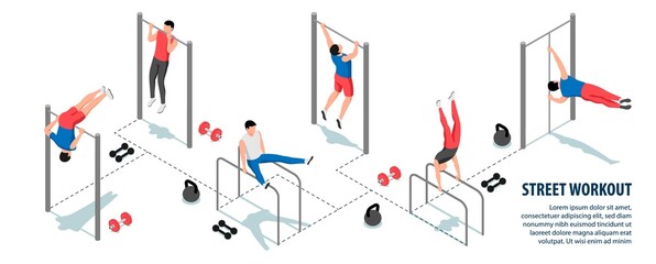 Isometric Workout Infographics