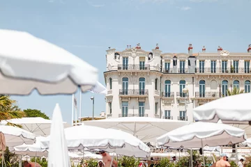 Papier Peint photo Lavable Nice Nice, France-June 2022: A beautiful liberty architecture building acing the seaside