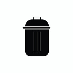 Trashcan Icon. Dustbin Symbol - Vector. 