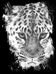 animal print design on dark base 