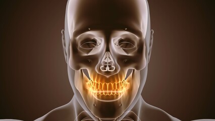 Medical animation with teeth pain