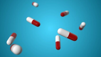 Tablet capsule healthcare and medical concept