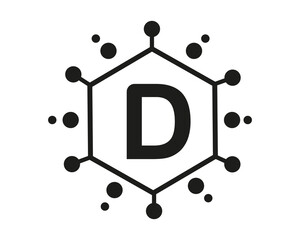 D Letter logo Design Vector with dots. © MdAtiqul