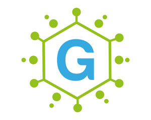G Letter logo Design Vector with dots. © MdAtiqul