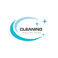 cleaning clean service logo icon vector template