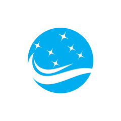 cleaning clean service logo icon vector template