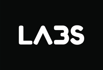 sign on black. LABS Letter logo template