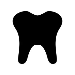 Tooth icon, full black. Suitable for website, content design, poster, banner, or video editing needs