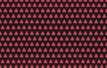 
Petal design, light red, woven into a pattern-style fabric. on a black and red background For clothes, wallpaper.