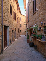 Fototapeta na wymiar Views of the little village of Pienza. Tuscany, Italy.