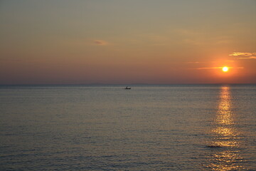 sunset on the sea