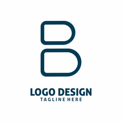 Fototapeta premium letter b line logo design