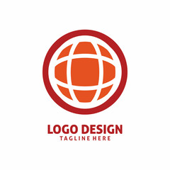 circle world  ball logo design