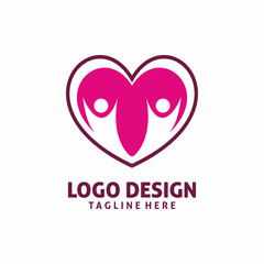 love couple people logo design