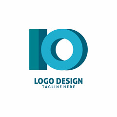 blue color number ten logo design