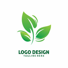 nature leaf illustration logo design
