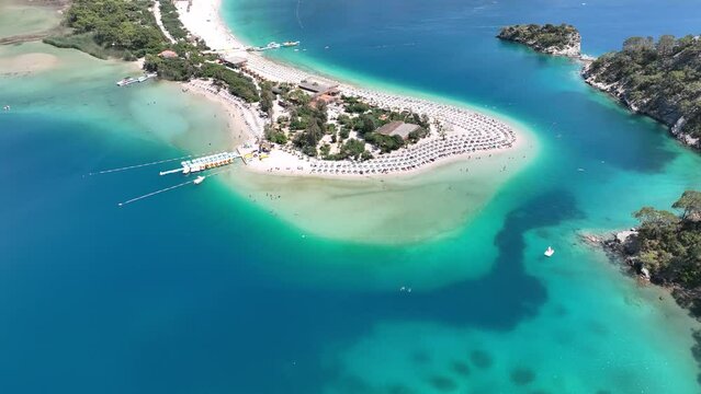 Oludeniz aerial view with drone 2022. Beach. Holiday. Turkey. Fethiye