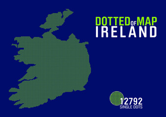 a dotted map of ireland