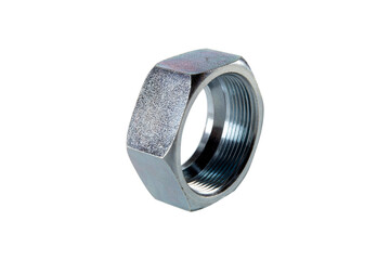 Metal nut. Nuts and bolts. Tools for work.