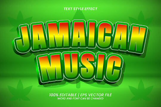 Jamaican Music Text Effect Editable 3D Style