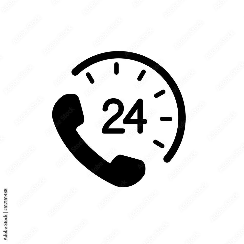 Poster 24 7 service open 24 h hours a day and 7 days a week icon. shop support logo symbol sign button. vec