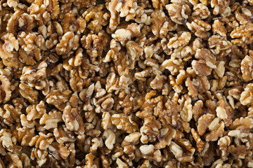 Close up of peeled walnuts - texture or background