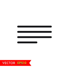 Justify Right Alignment transparent background icon animation