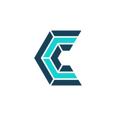 Creative Modern Word of C Logo