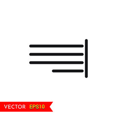 Justify Right Alignment transparent background icon animation