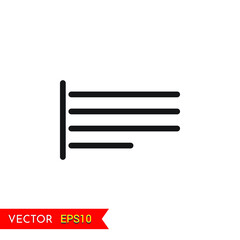 Justify left Alignment transparent background icon animation