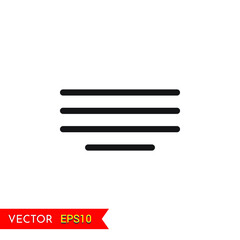 Justify Center Alignment Round transparent background icon animation