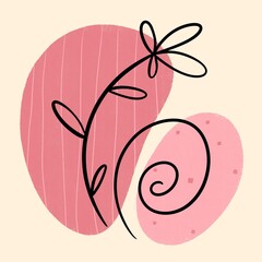 composition of lines and color spots