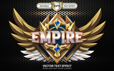 Empire Game Badge with Editable Text Effect