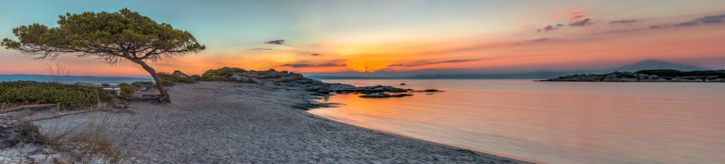 Sunrise over Karydi beach, Greece