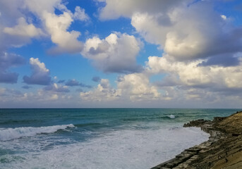 clouds over the ocean