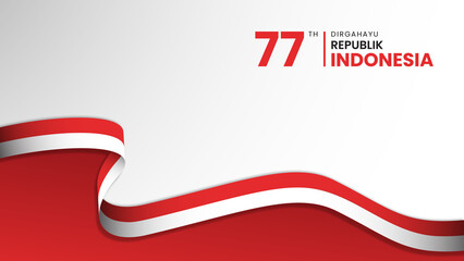 17 Agustus 77 th Indonesian Independence Day Background Empty Space