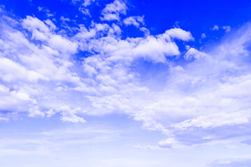 Blue sky with clouds closeup